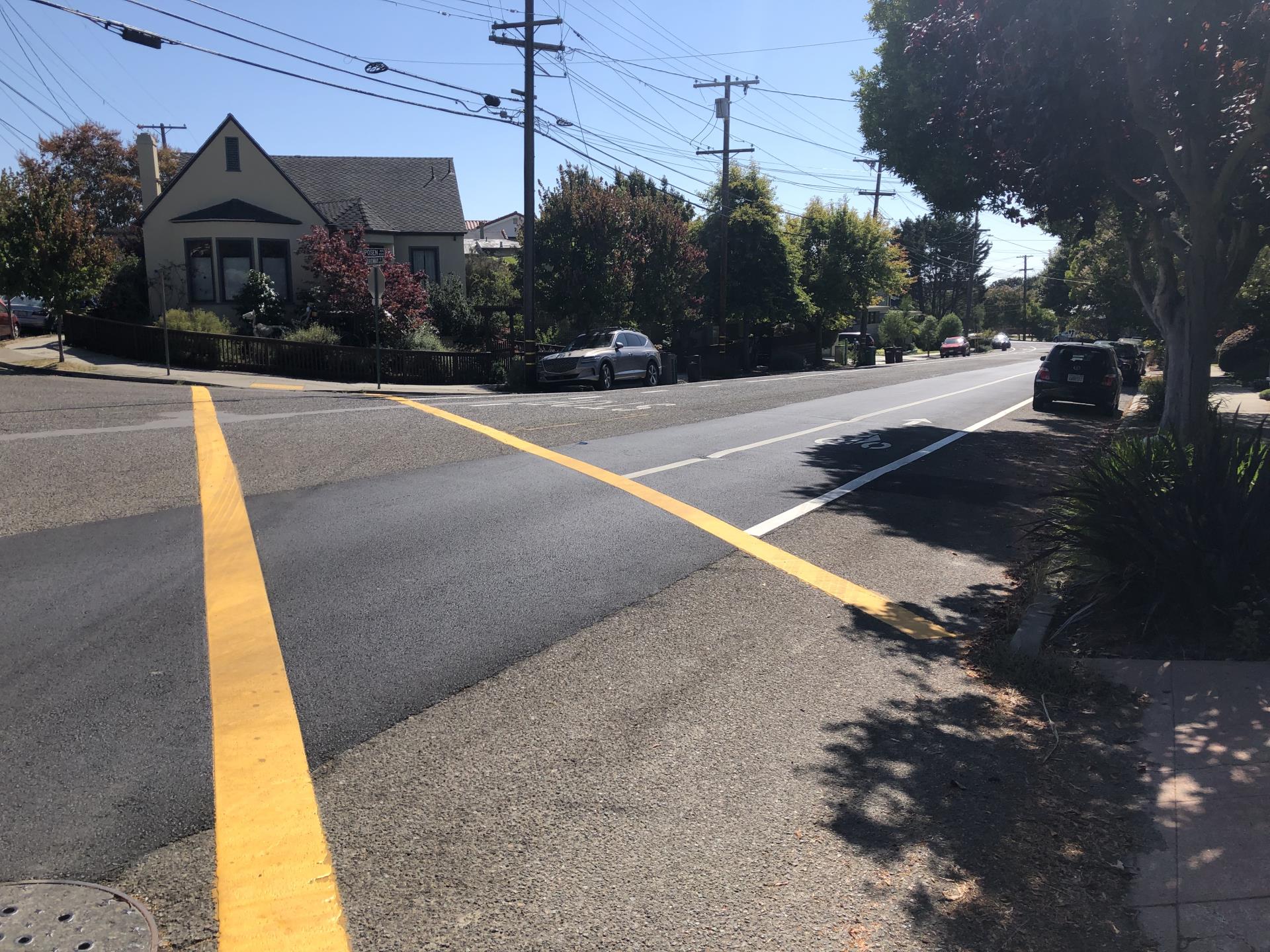 posen-ordway crosswalk and bike lane