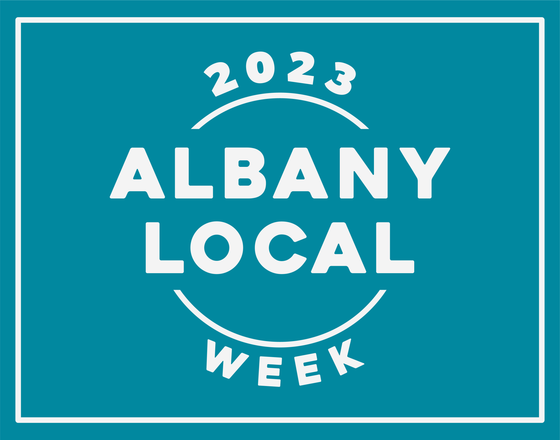 Albany Local Week Logo 2023_Teal Background